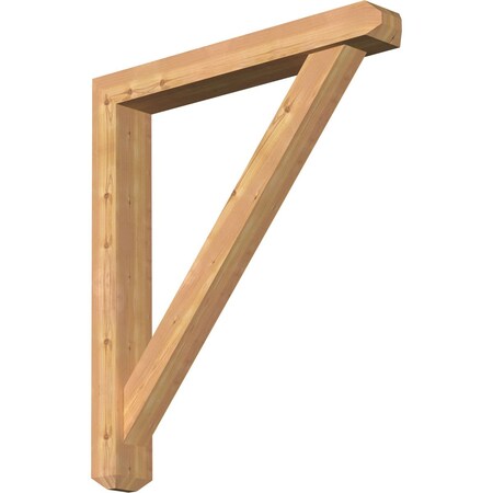Ekena Millwork Traditional Craftsman Smooth Bracket w/ Offset Brace, Western Red Cedar, 5 1/2"W x 38"D x 44"H BKT0604X38X44TRA04SWR